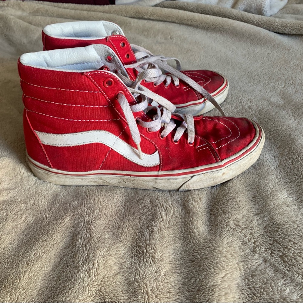 Red hit top Vans